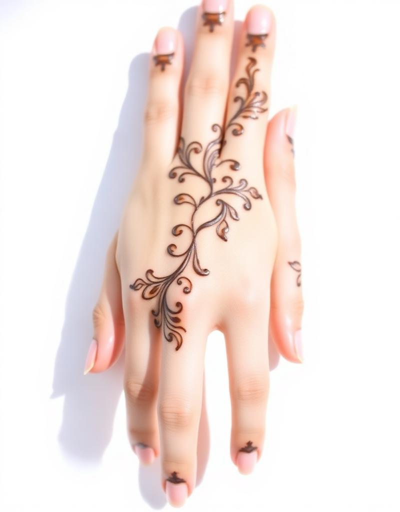 Minimalist henna design